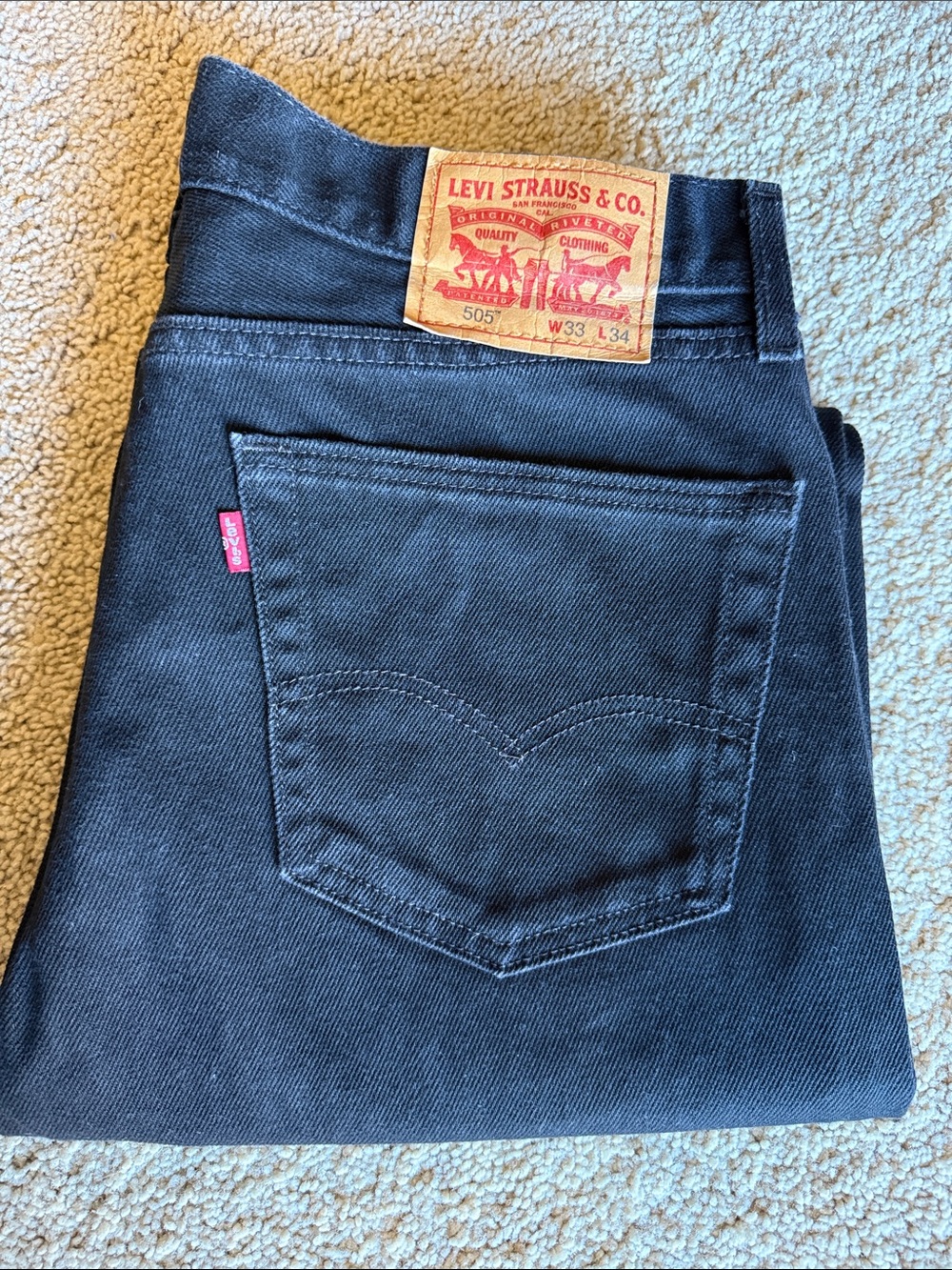Levi's 505 Slim Straight Jeans in Black